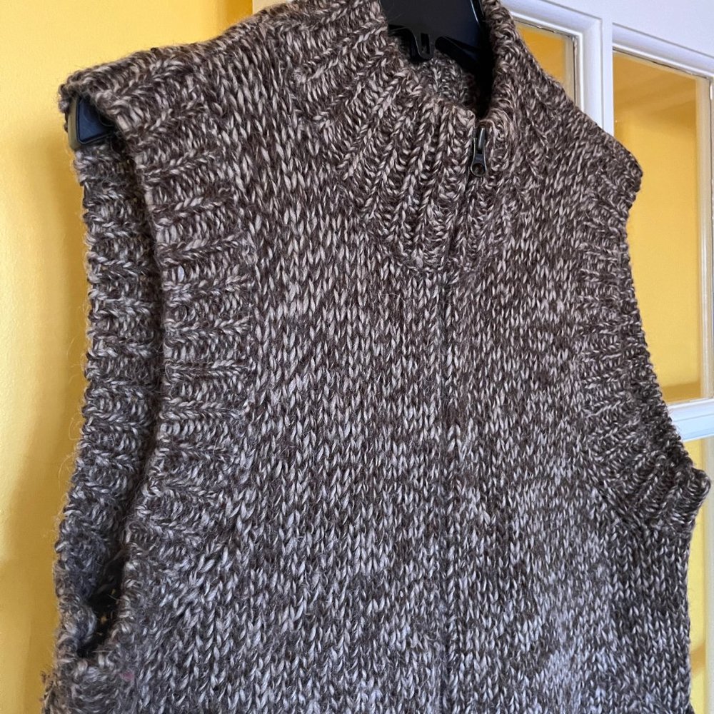 Sundance Mohair & Alpaca Blend Women's Knitted Vest with Zipper, Size XL